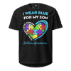 I Wear Blue for my Son AD Autism Awareness sports jersey