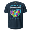 I Wear Blue for my Son AD Autism Awareness sports jersey